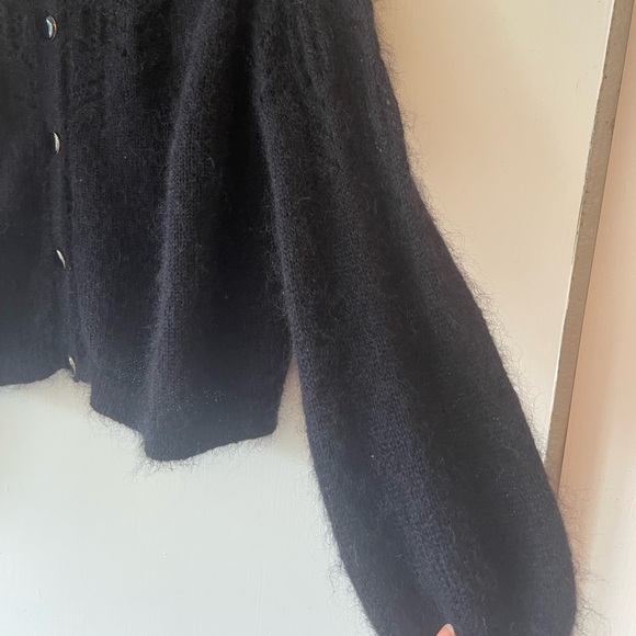 Sezane La Maille Tonio black cardigan sweater size M - Picture 10 of 14